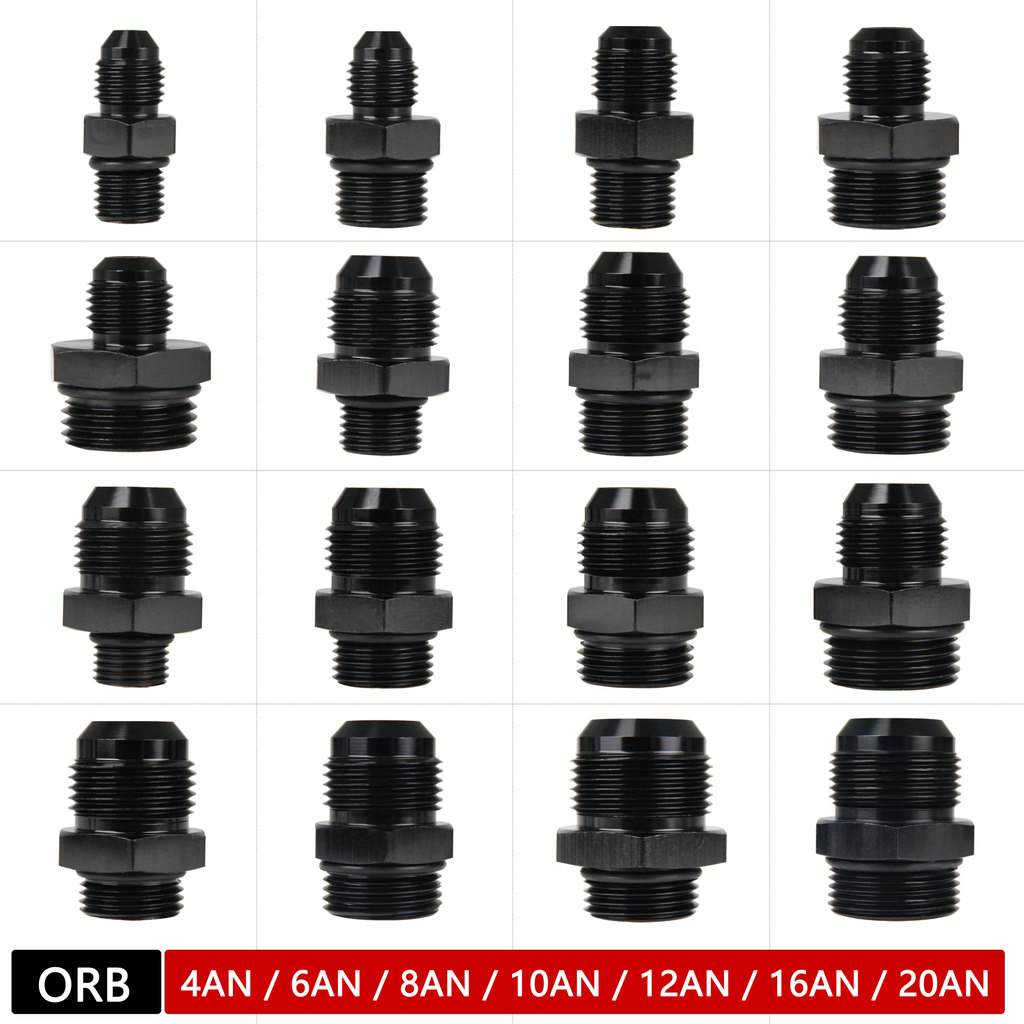 ข้อลดเกลียวฟิตติ้งออกเกลียวAN4 AN6 AN8-10AN-12-16-20ANขนาด ข้อต่อะแดปเตอร์สําหรับน้ํามันเชื้อเพลิงOR