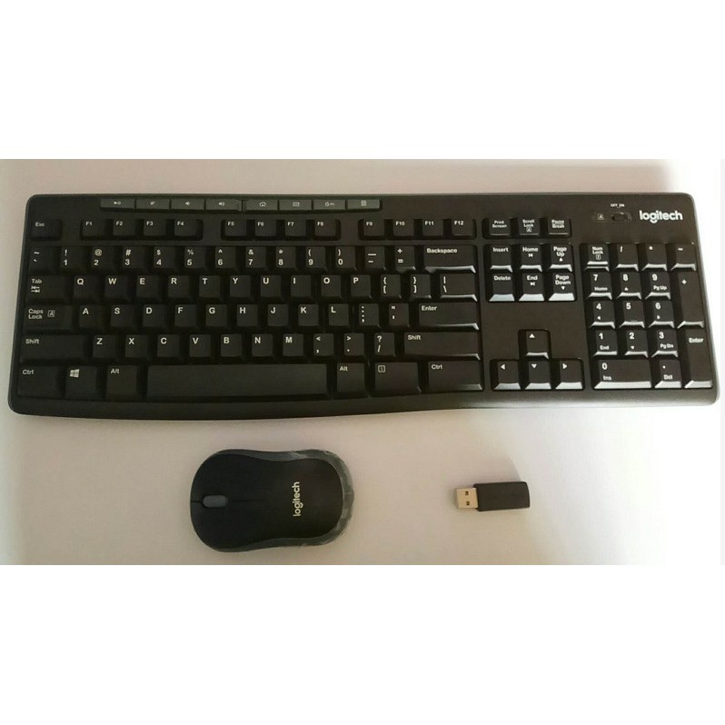 คีย์บอร์ดไร้สาย Logitech/logitech K270 ของแท้ + เมาส์ไร้สาย M185 + ตัวรับสัญญาณ logitech