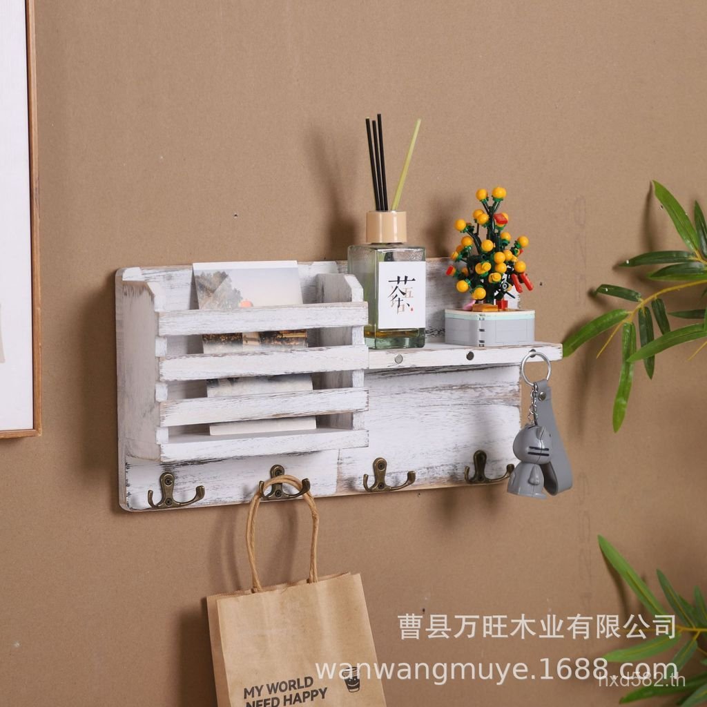 Letter Rack Country Style Jacket Mail Rack Entrance Door Entrance ร่ม Key Rack ตกแต่ง Corridor Wall 