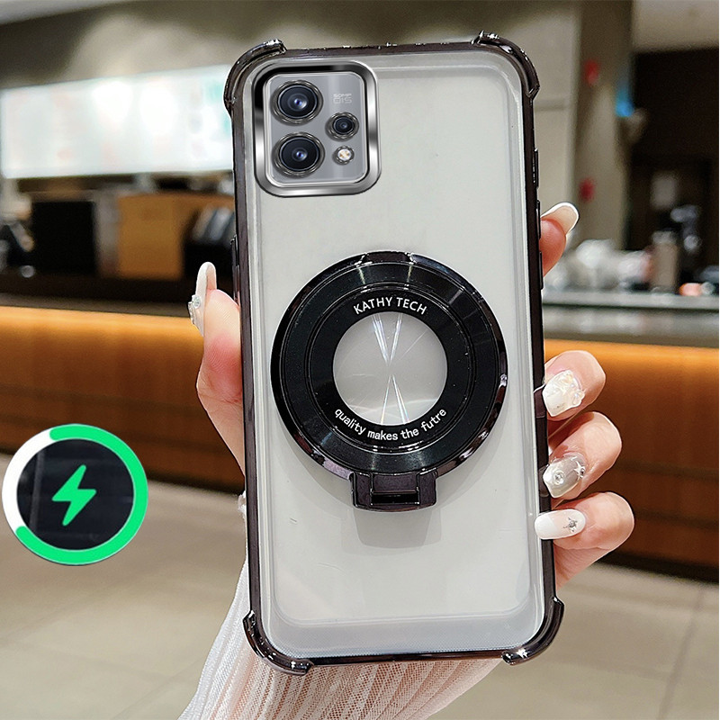 เหมาะสําหรับRealme 9 Pro PLUS V25 13 Pro 7 5G Narzo 30 Pro 4g 5Gเคสโทรศัพท์สี่มุมAnti drop CDที่วางโ