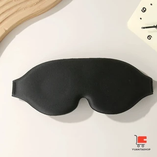 YT หน้ากากปิดตานอนหลับ แบบนุ่ม 3D สีดำ ผ้าปิดตานอน แบบพกพา นุ่มสบาย Sleeping Eyeshade