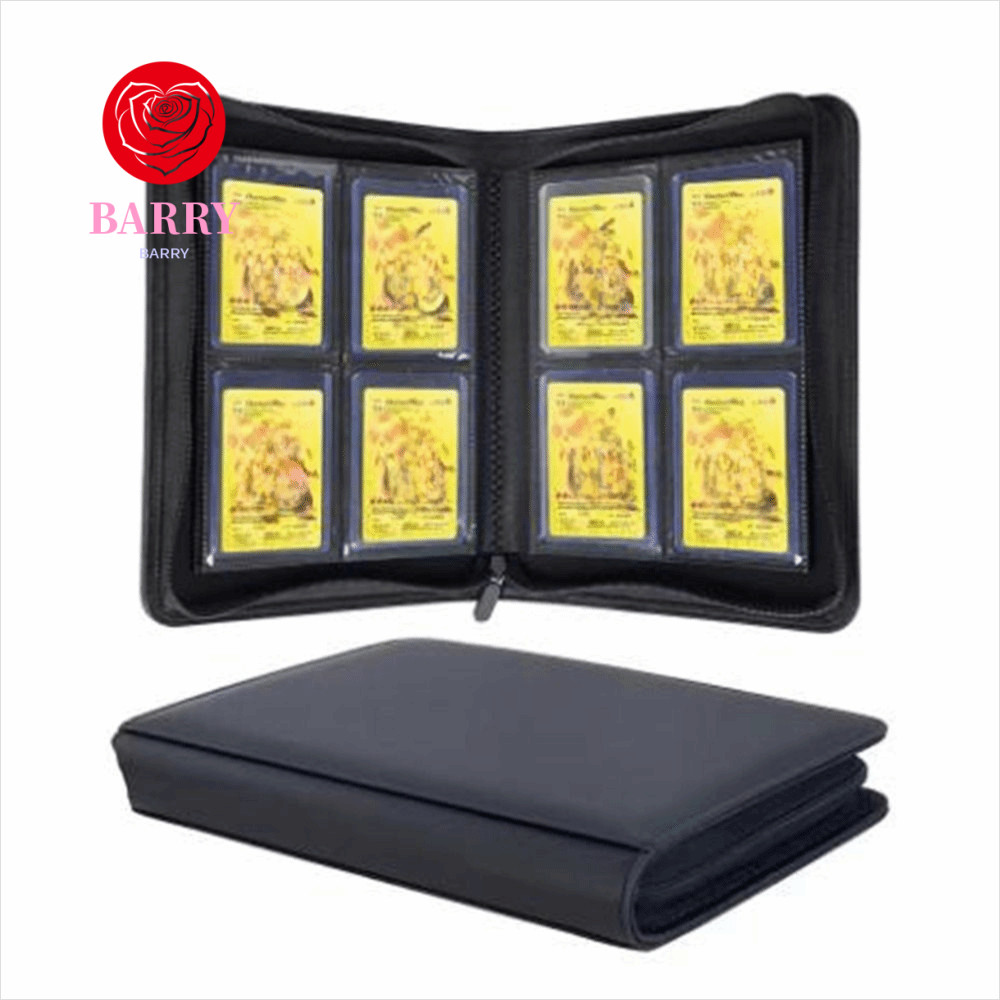 BARRY Toploader Binder, PU กระเป๋าสองด้าน Toploader อัลบั้ม, กล่องเก็บการ์ด 4 กระเป๋ากันฝุ่น 112 การ