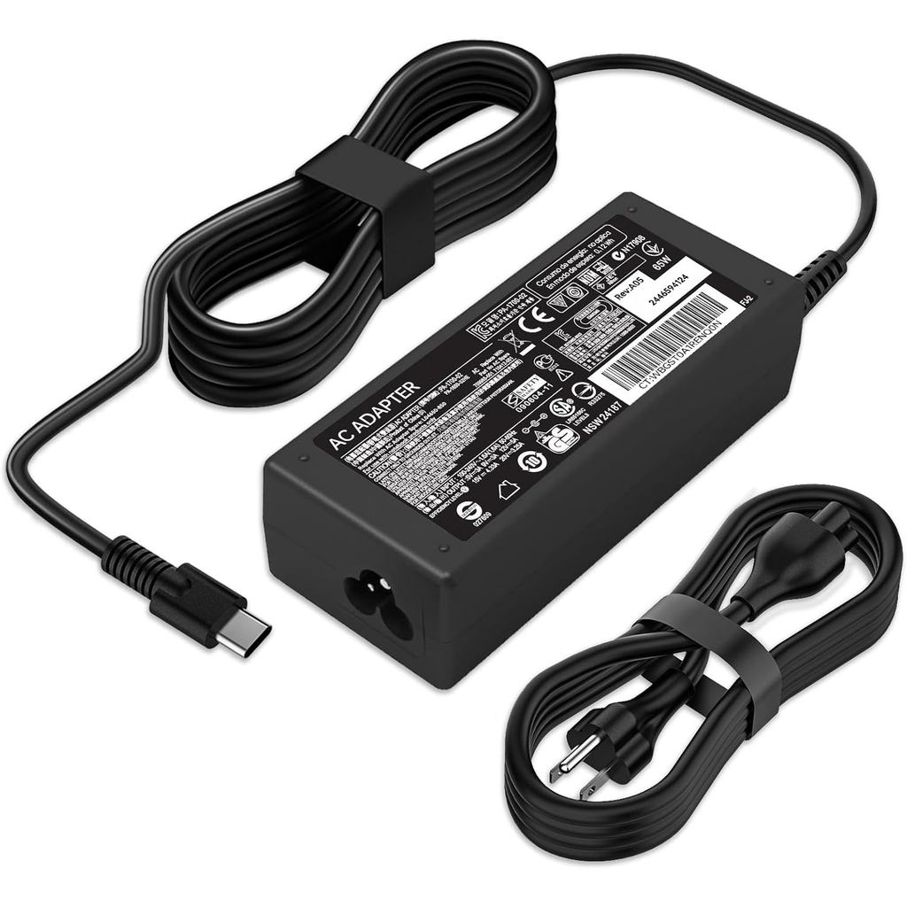 65W USB C Laptop Charger Compatible with HP ProBook 440 450 640 650 G8 G6 840 850 860 G9 G10 G11 L04