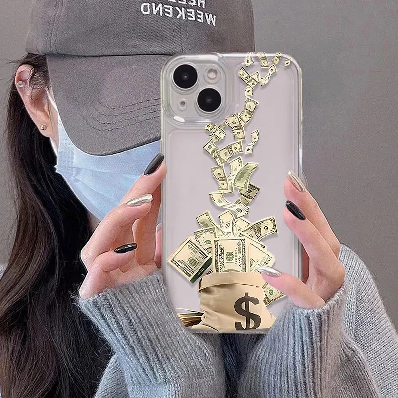 โปร่งใสโปร่งใสเคสโทรศัพท์เหมาะสําหรับ iPhone 16 13Pro 11 12 8Plus 15ProMax XSMAX 14ProMax XR XS 17Pr