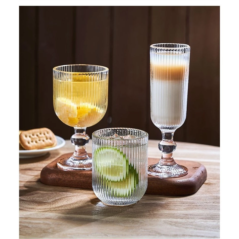 ถ้วยกาแฟกลม ทนความร้อนและโปร่งใส รูปร่างลาย 270ML