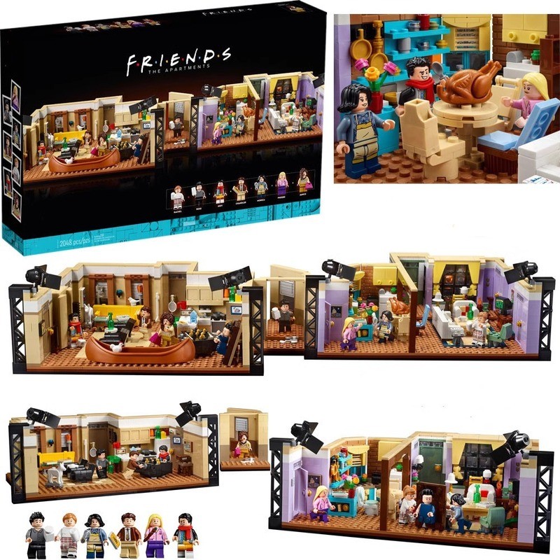 เข้ากันได้กับเลโก้ 10292 เพื่อนเก่า Monica และ Rachels Apartment Deluxe Villa ประกอบของเล่นบล็อกตัวต