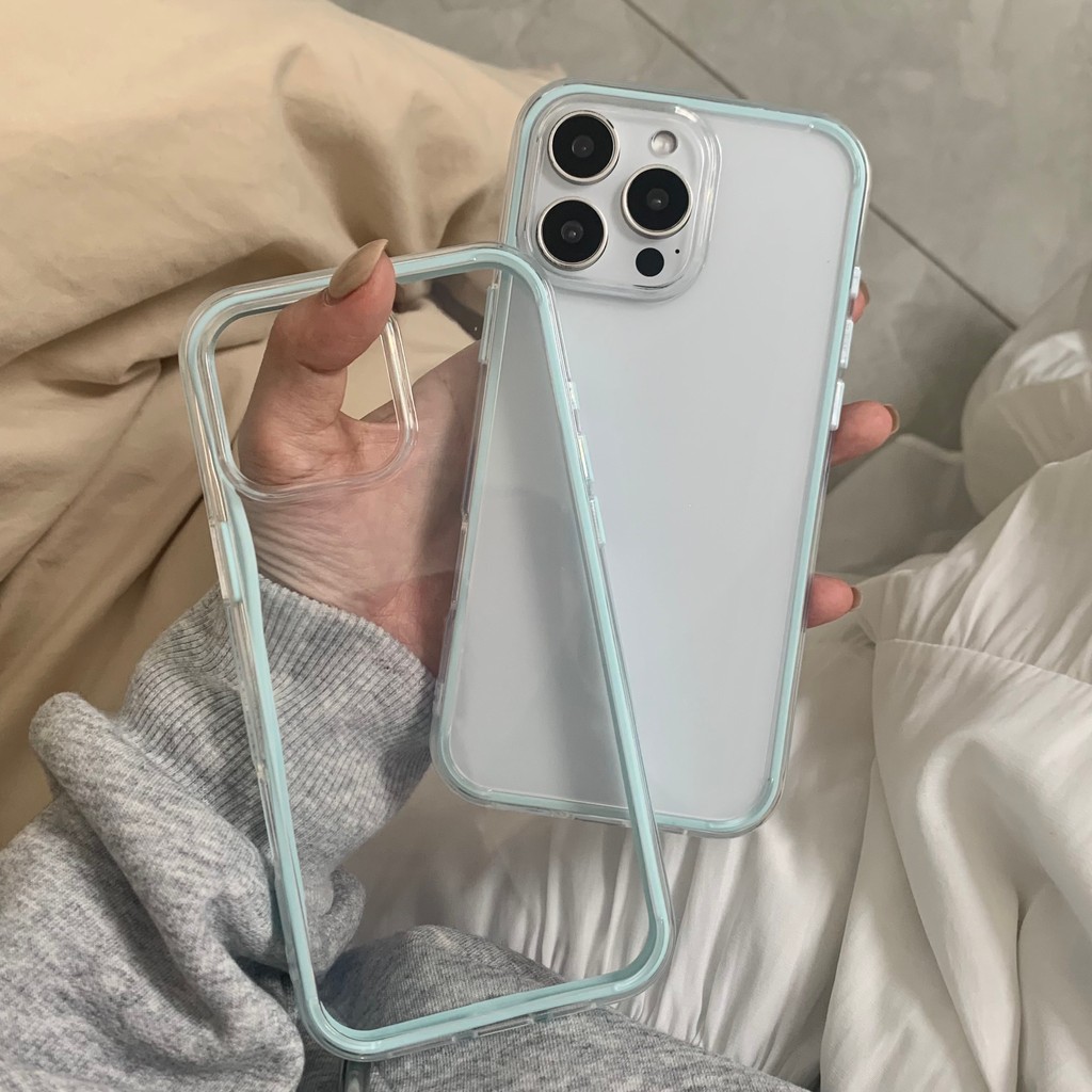 สีขนม เคสไอโฟน 13 สำหรับ IPhone 17 16 11 15 13 12 14 Pro Max XR XS X 7Plus 8Plus Max 7 8 15 Plus โปร่งใสและเรียบง่าย เคส ราคา ถูกที่สุด ดีลบีเคเค แกลเลอรีภาพที่ 8