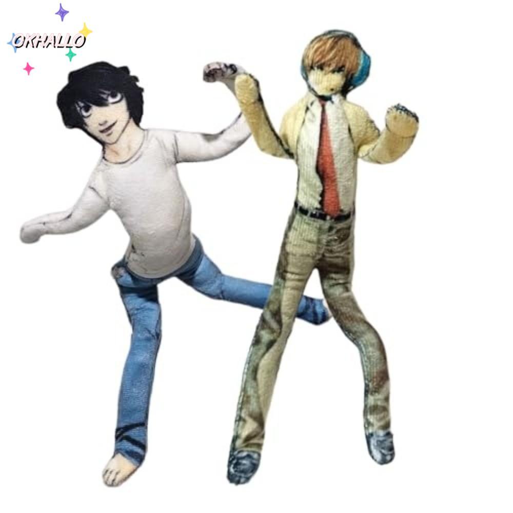 OKHALLO L ตุ๊กตาตุ๊กตา,รูปร่างเรียว 28 ซม.Light Yagami Plush,ยืดหยุ่น Joint Soft Figure ตุ๊กตาตุ๊กตา