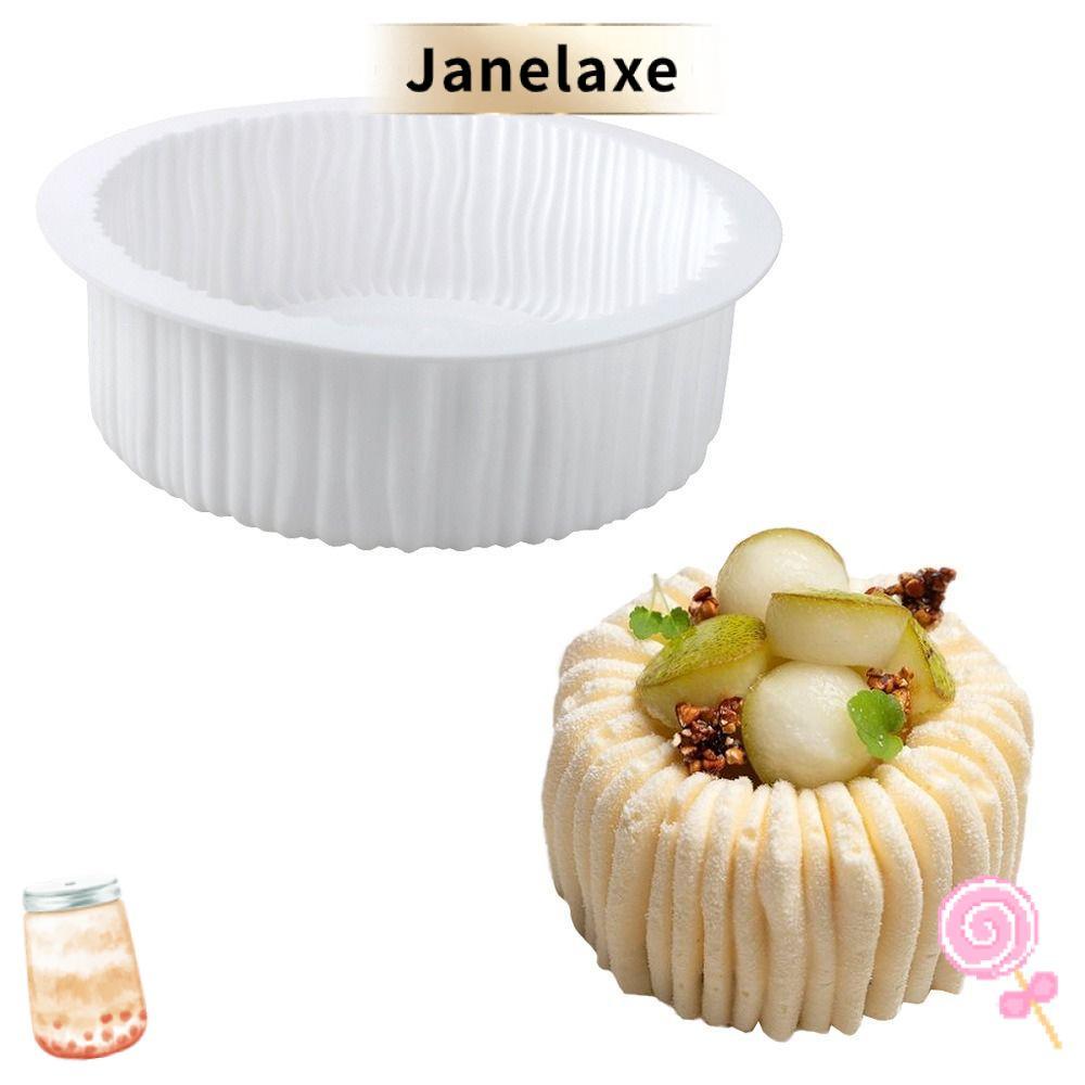JANELAXE แม่พิมพ์อบเค้ก, ทนความร้อน 1/6 เซลล์แม่พิมพ์ช็อกโกแลต, ซิลิโคนเกรดอาหารทรงกระบอกเนื้อขดลวดพุดดิ้งแบบใช้ซ้ําได้ Mould
