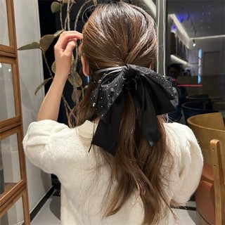 กิ๊บหนีบผมโบว์ สีดำ แฟชั่นมาใหม่ แฟชั่นประดับผม สำหรับผู้หญิง มาใหม่