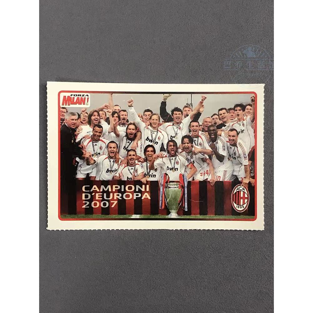 Martini 2007 Championship Inza Gi ac milan forza milan โปสการ์ดที่ระลึกอย่างเป็นทางการ Star Card