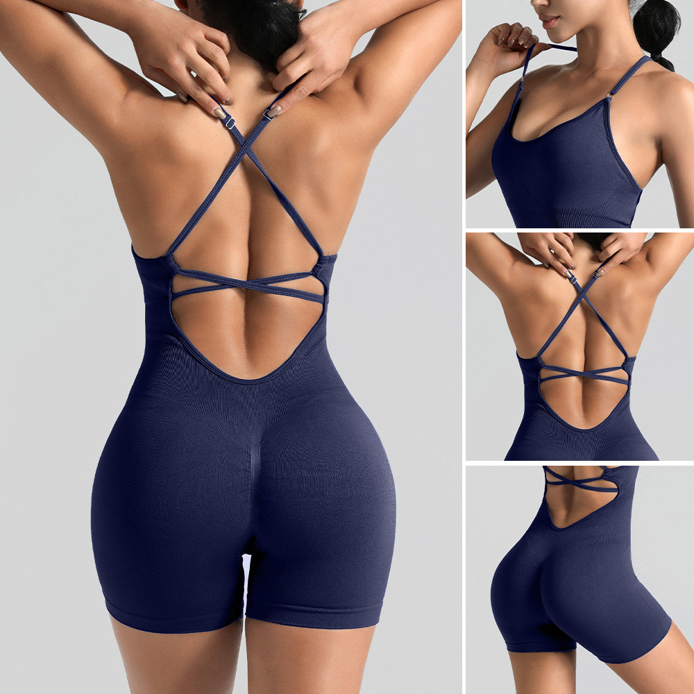 Beauty Back Workout Clothes Outer Wear Quick Drying Clothes Yoga Bodysuit Sports Suit Yoga Suit sCPZ