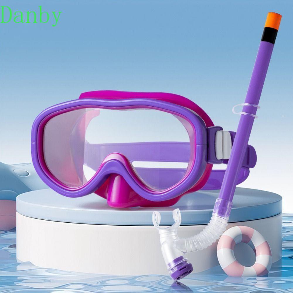 DANBY Kids Snorkel Set, แว่นตากันน้ําเด็กแว่นตาว่ายน้ํา, Dry Top Snorkel Combo Set ป้องกันรังสียูวี 