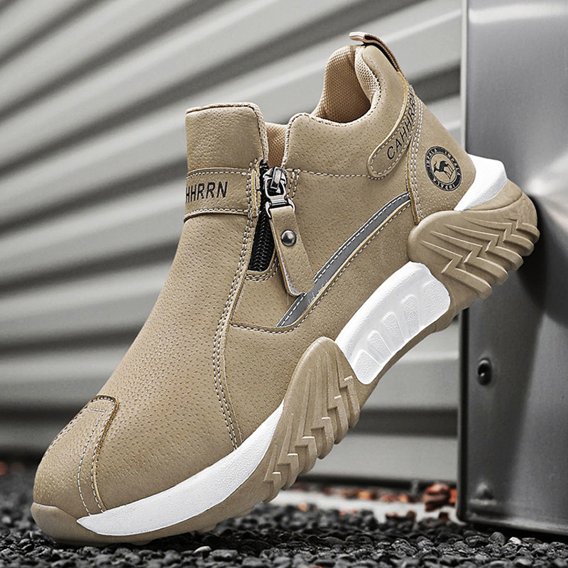 Martin Boots High-Top Overalls รองเท้าบูทสั้นลําลองหนาSoled Anti-Slip นักเรียน Forrest Gu