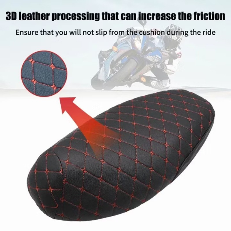 ZJ HOME (มีในสต็อก) ปลอกหุ้มเบาะมอเตอร์ไซค์ 3D หนัง PU กันน้ำและกันแดด ขนาด L-2XL ปลอกหุ้มเบาะมอเตอร์ไซค์หนังCF HOME (มี