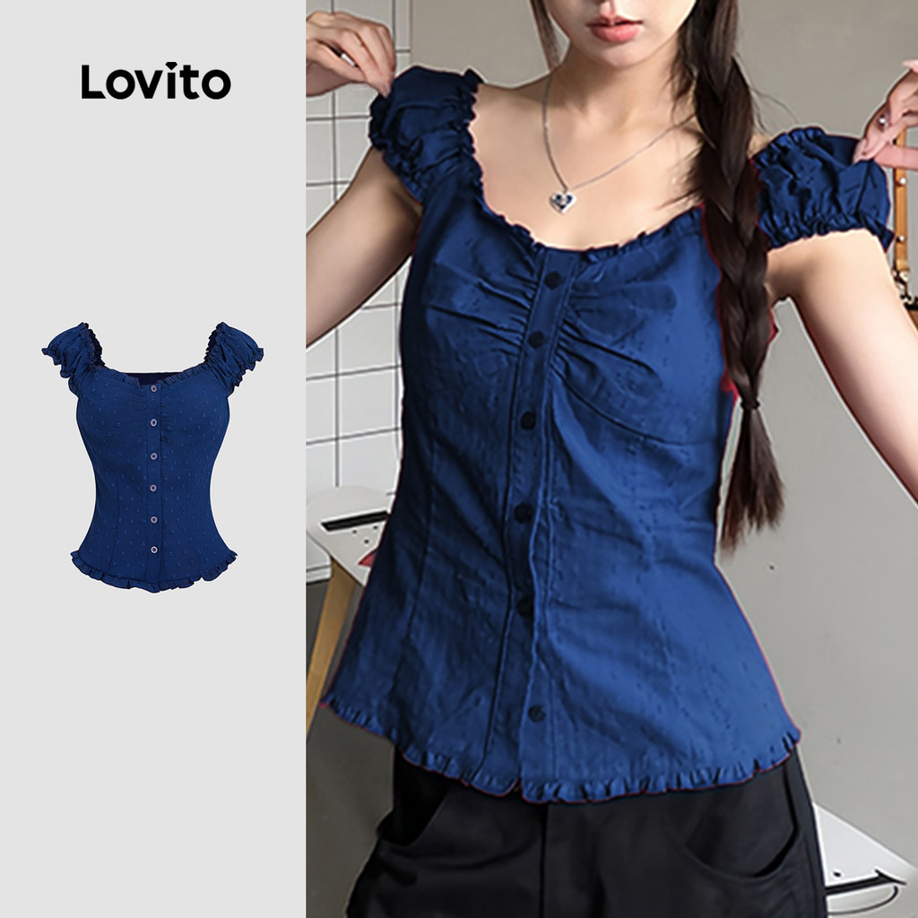 เสื้อท็อปผ้าพื้นผิว-BLB166TD228