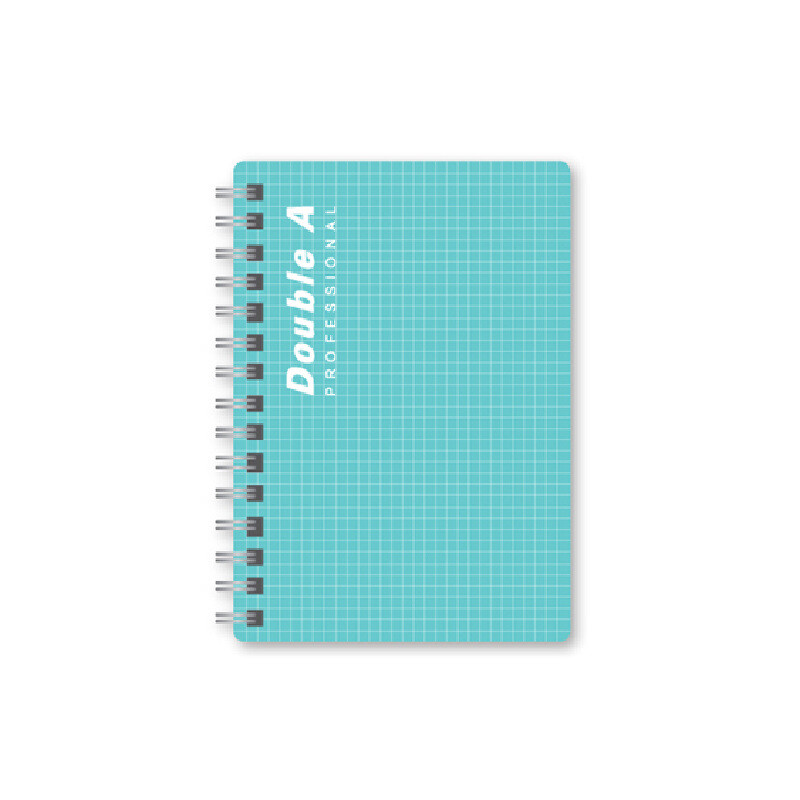 DOUBLE A สมุดสันลวด A5 70 แกรม สีเขียว (100 แผ่น/เล่ม)