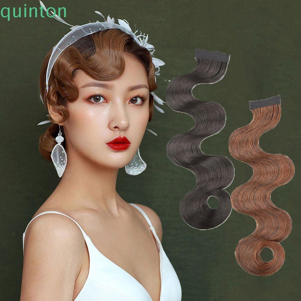 QUINTON Curly Bangs Matte Wavy Hair Piece Hair Extension Natural Fake Bangs