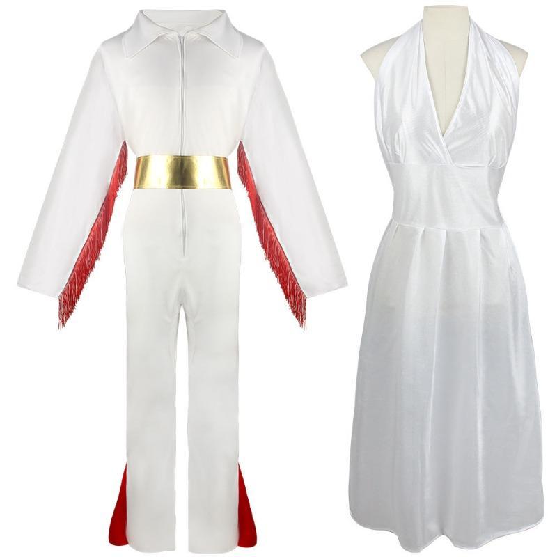 คอสเพลย์ฮาโลวีน Marilyn Monroe Dress, เครื่องแต่งกาย Elvis Presley, เครื่องแต่งกายประสิทธิภาพ, ชุดคอ