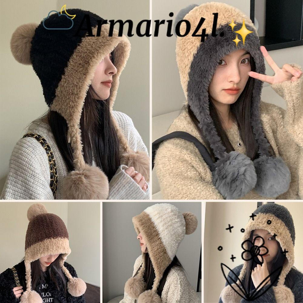 ARMARIO หมวกตุ๊กตา Coldproof Bonnet น่ารักและหนามาก สำหรับขี่รถกลางแจ้ง