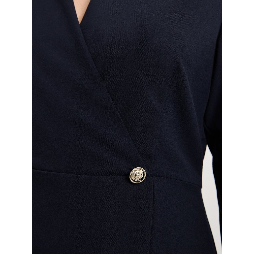 [Pomelo] เดรสแต่งโบว์ที่แขนเสื้อ / Bow Tie Sleeves Dress — صورة 4