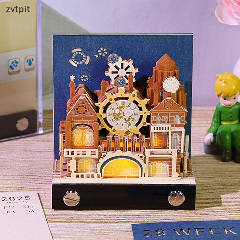 [ZPT] ปฏิทินชิ้นเวลา 2026 ปฏิทินตั้งโต๊ะพร้อมไฟ LED 3D ปฏิทินฉีกขาดกระดาษแกะสลัก Art Pad Notepad ของขวัญสําหรับคริสต์มาสพิธีขึ้นบ้านใหม่เดสก์ท็อปตกแต่ง TH - รูปที่ 6