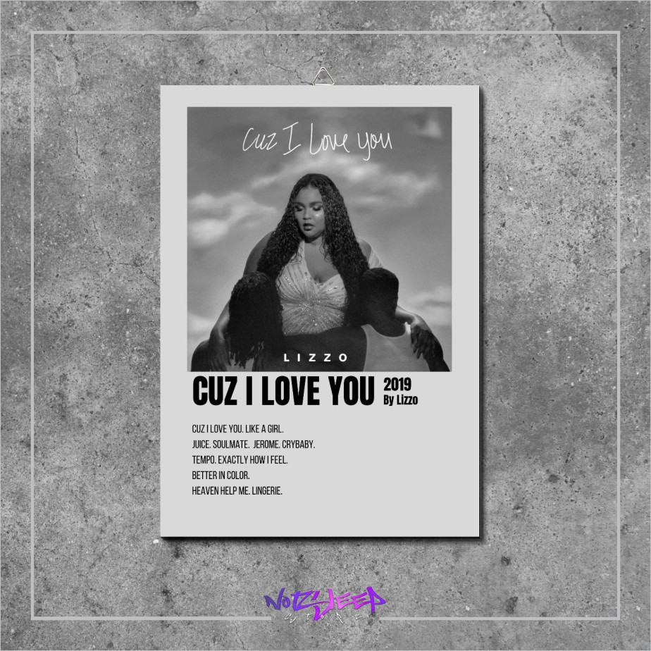 อัลบั้มเพลง โปสเตอร์วงดนตรี Cuz I Love You Lizzo mdf Wood Poster Room Display