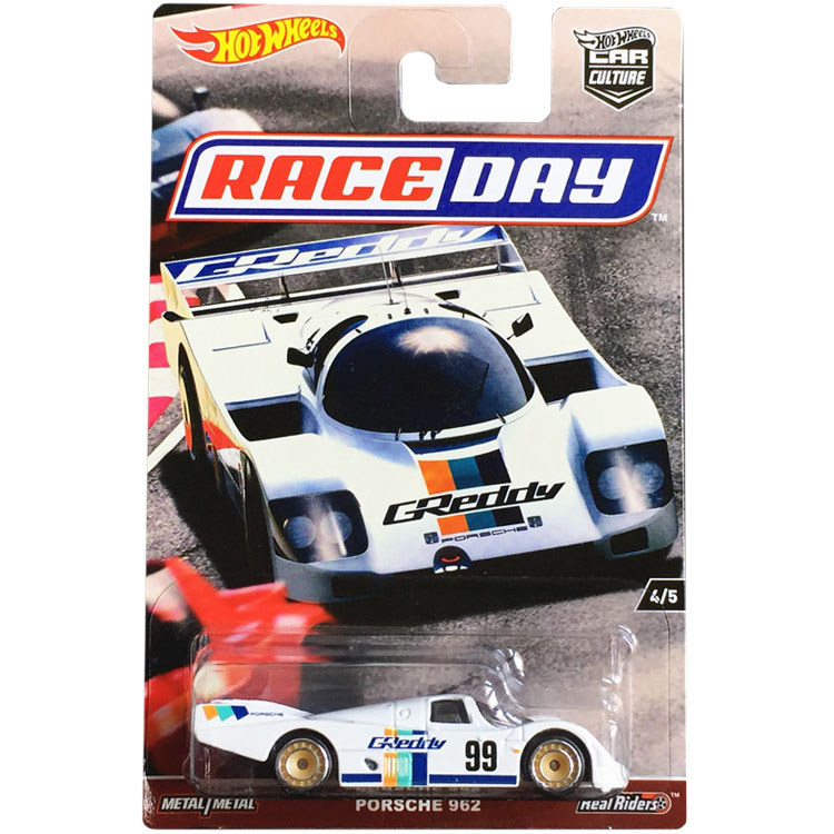 HotWheels HotWheels Track ญี่ปุ่น Porsche 962 Le Mang รถแข่ง/สีขาวหายาก POESCHE 962
