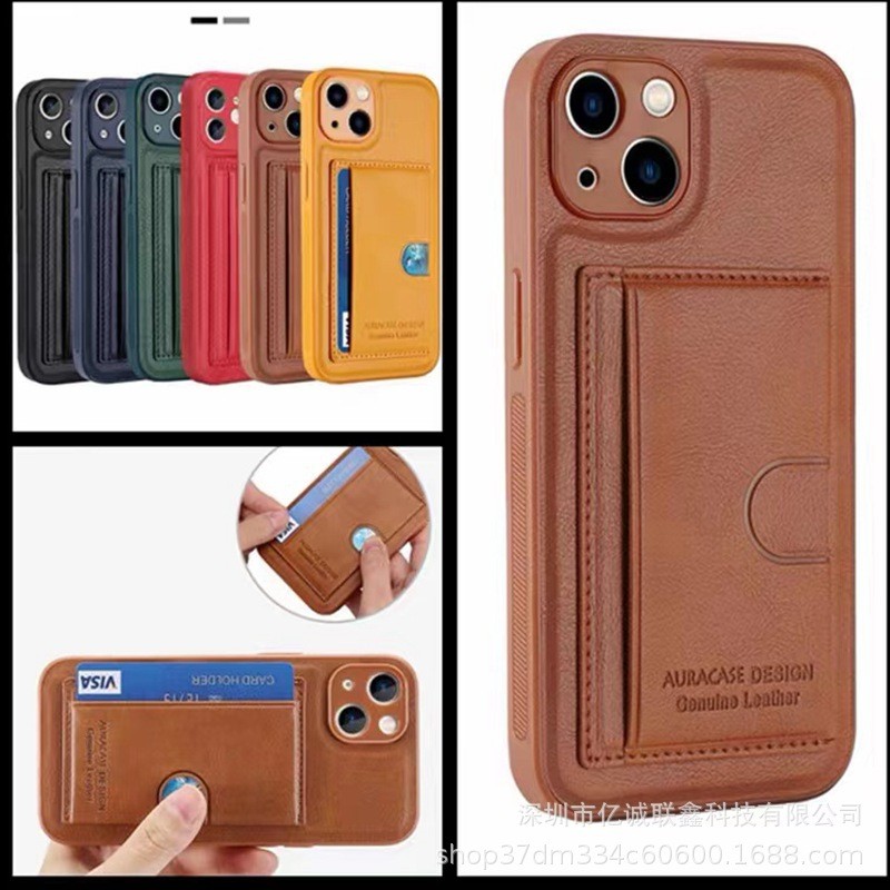 High End 2 in 1 Card Slot Standเคสโทรศัพท์เข้ากันได้กับiPhone 13 16 Pro Max Luxury Designพร้อมผู้ถือ