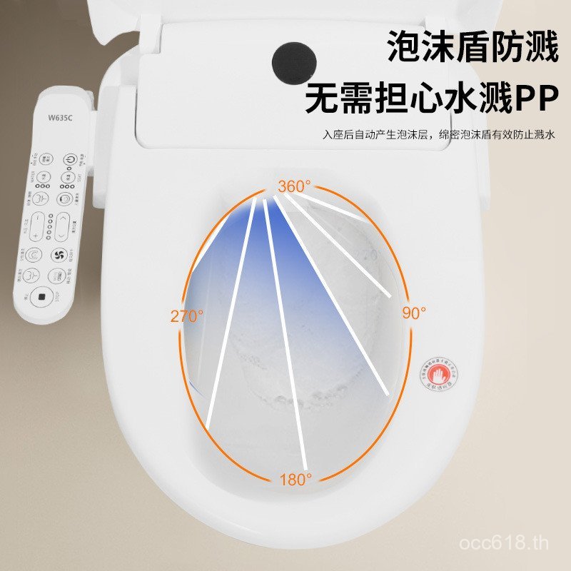 การเหนี่ยวนําความร้อน Flushing Shield โฟมห้องน้ํา W335C สมาร์ทแห้งฝาครอบห้องน้ําแรงดันสูงในตัวรับสมั