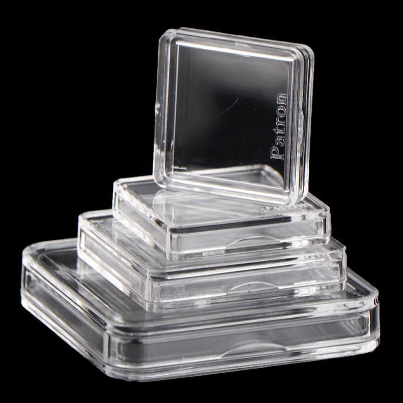 # akindd # 10PCS Square Clear Plastic Protector Containers Case For Token Board Game Holder Boxes Cards Collection.