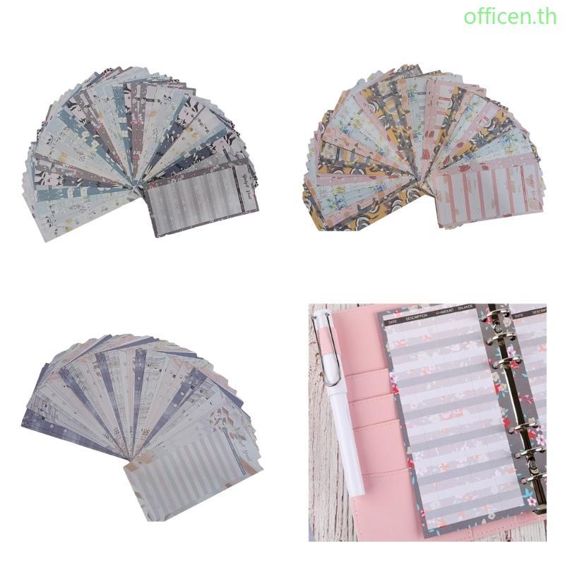 Cen 60 ชิ้น Budget แผ่น Budget เติมกระดาษ Punched หลุมสําหรับ Budget Binder 6 หลุม Expense ติดตาม Bu
