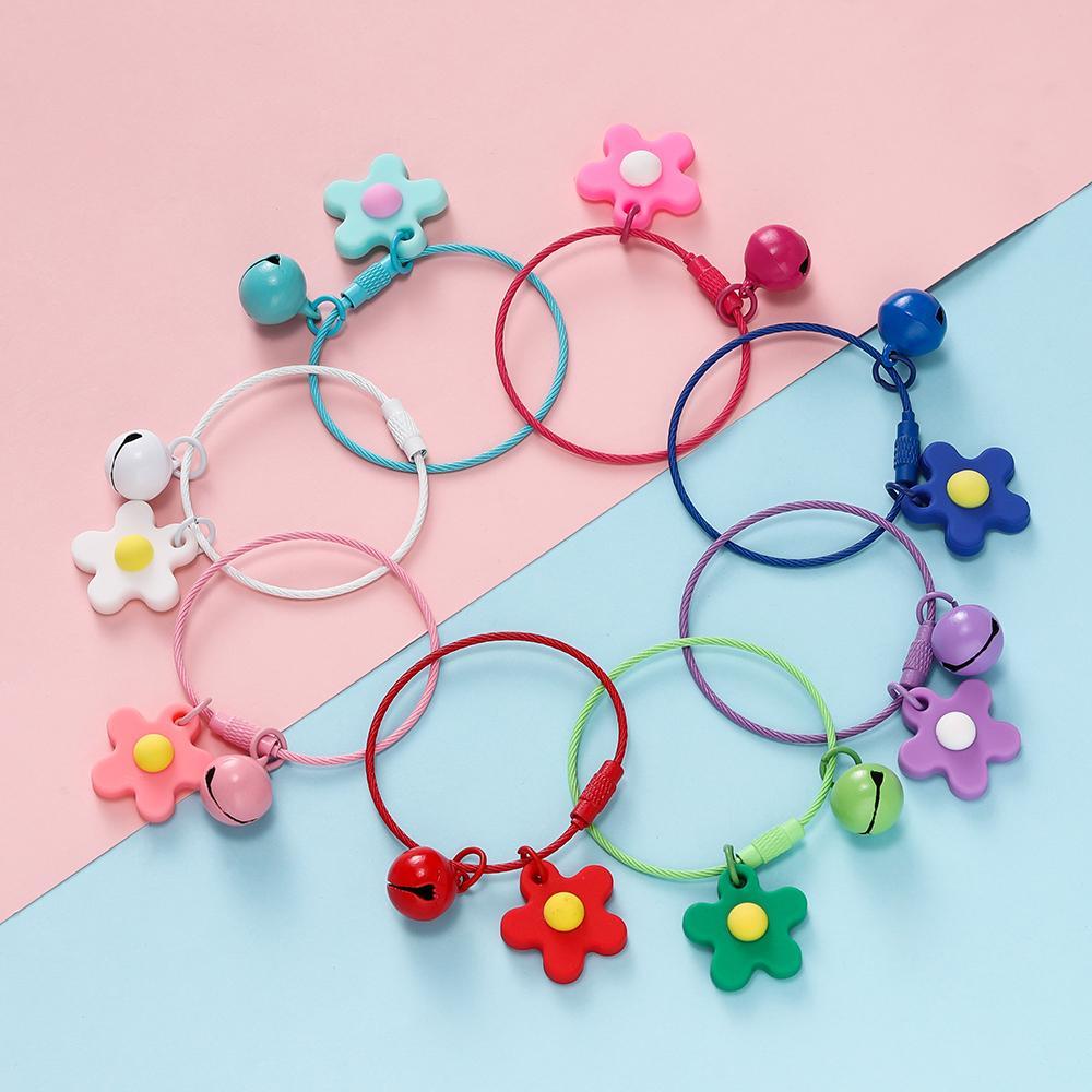 St.kunkka 1ชุดของสไตล์น่ารักพวงกุญแจดอกไม้ระฆังกริ๊งกริ๊งระฆังพวงกุญแจกระเป๋าเป้สะพายหลังมินิจี้กุญแจเสน่ห์ - รูปที่ 6