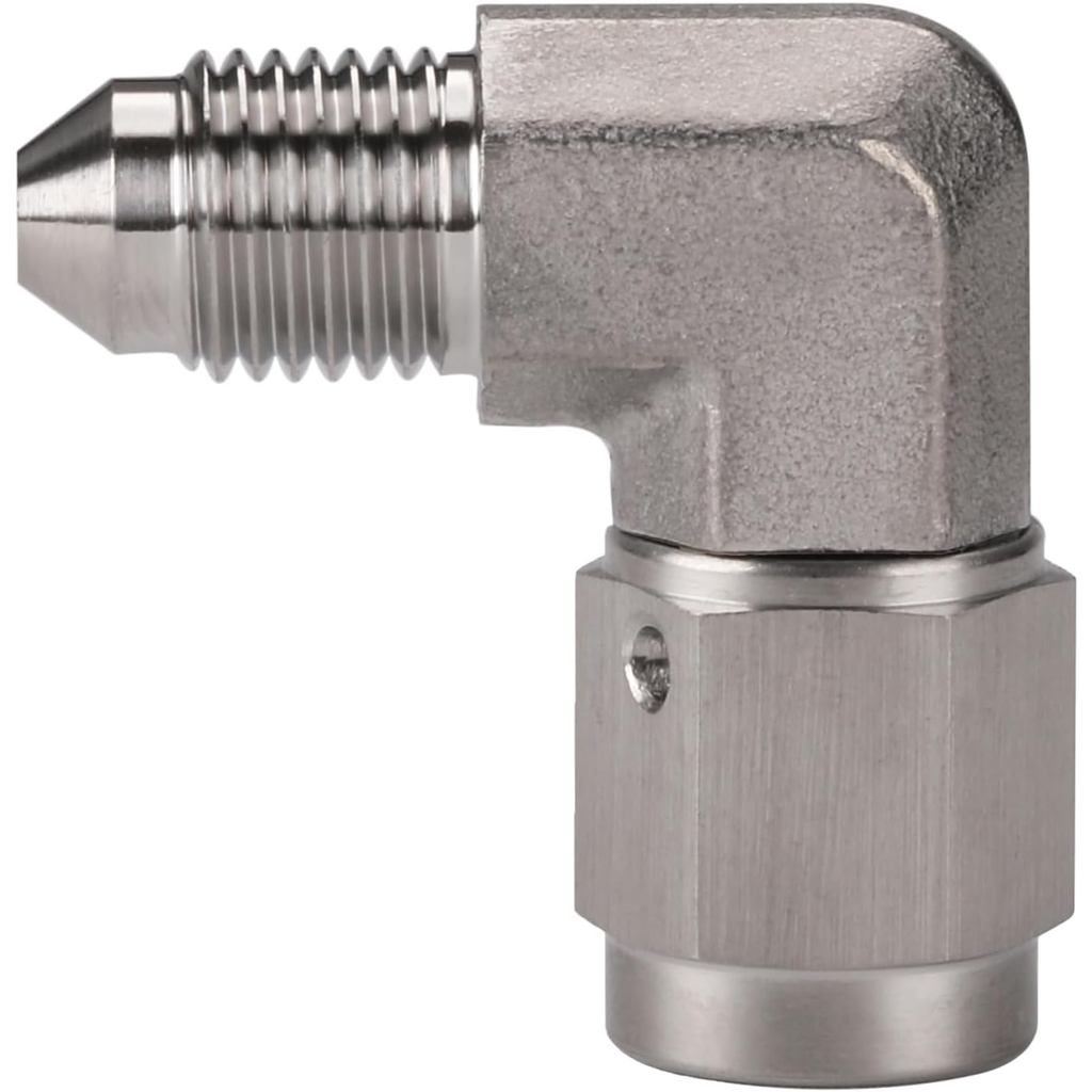 3AN ชาย 3AN หญิง 90 องศาหมุนสแตนเลสเบรค Fitting อะแดปเตอร์ Coupler
