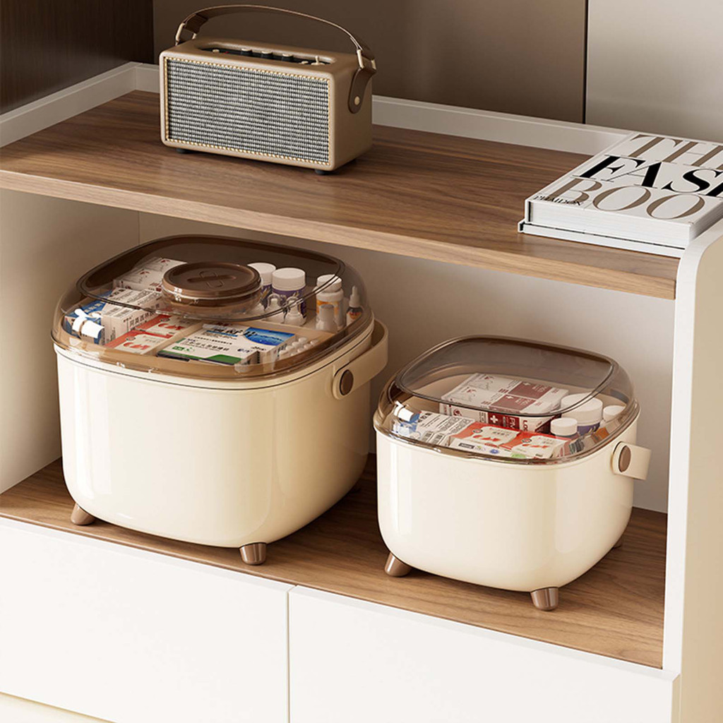 Vexel กล่องเก็บยา กล่องเก็บยาพกพา ตู้ยาครอบครัว ดีไซน์เป็นชั้นๆ การจัดเก็บที่ดีเยี่ยม หายาได้เร็ว - รูปที่ 2