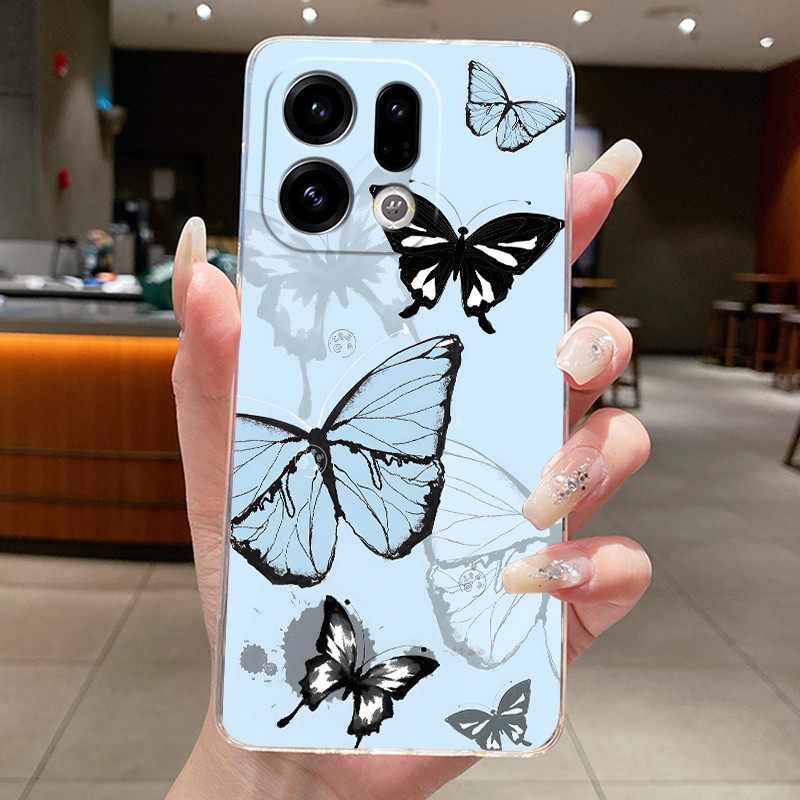 เคสโทรศัพท์สําหรับ OPPO Find X9 / Find X9 Pro ดอกไม้ผีเสื้อป้องกันปลอกบางซิลิโคนอ่อนนุ่มโปร่งใส TPU Cover ราคา ถูกที่สุด ดีลบีเคเค แกลเลอรีภาพที่ 9