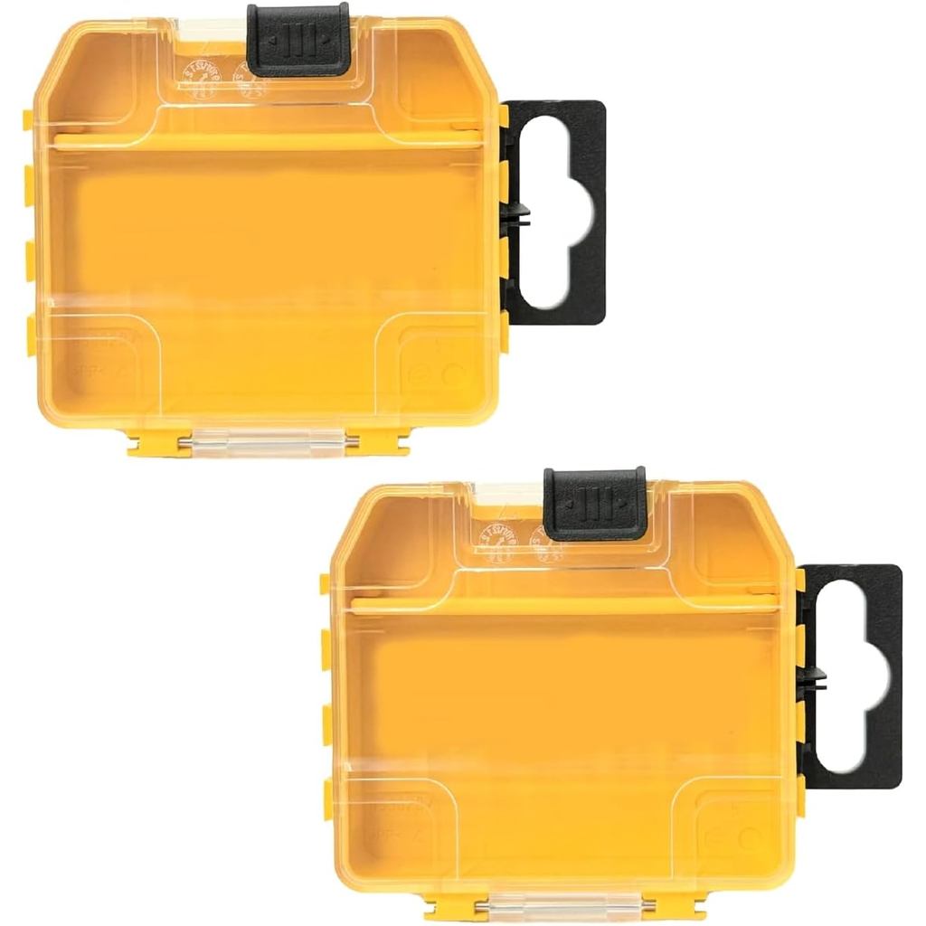 2PCS #DT70800 Yellow Small Bit Storage Case, 70x63x17mm DT70800-QZ Parts Box Compact Organizer Box D