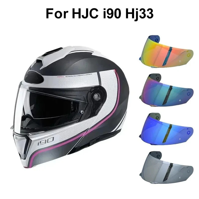 2025NEWHJ-33 รถจักรยานยนต์หมวกกันน็อค Visor เลนส์สําหรับ HJC HJ-33 I90 เปลี่ยน Anti-UV Anti-Scratch กันฝุ่นลม Shield อุปกรณ์เสริมรถจักรยานยนต์