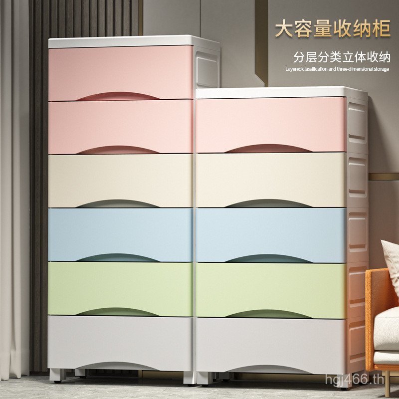 ลิ้นชักพลาสติกประเภท 40 ซม.ตู้ Tidy-up Locker เด็กในครัวเรือนขนมข้างเตียงของเล่นข้ามพรมแดนตู้เก็บเสื