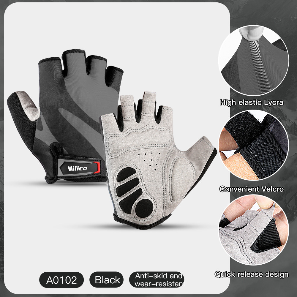 Half Finger Cycling Gloves Summer Bicycle Gloves Shock-absorption Breathable Mountain Bike MTB Glove