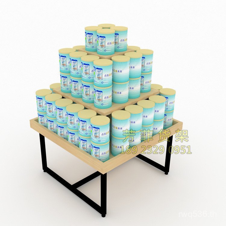 โปรโมชั่น Rack Pharmacy แม่รุ่นทารกซูเปอร์มาร์เก็ตน้ําไหลตารางผลิตภัณฑ์พรีเมี่ยมสามชั้นเครื่องประดับ