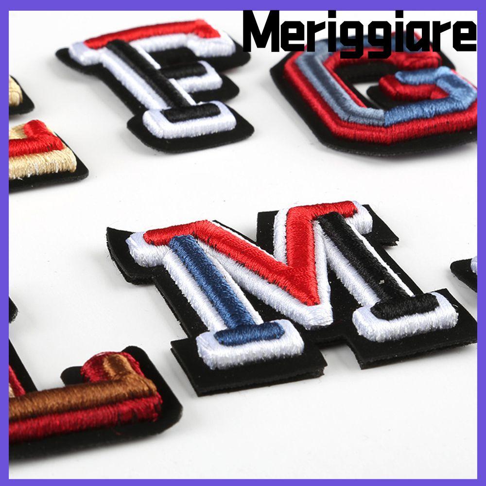 MERIGGIARE Letters Patches Apparel Fabric Mixed Iron-on Embroidery Clothing Stickers