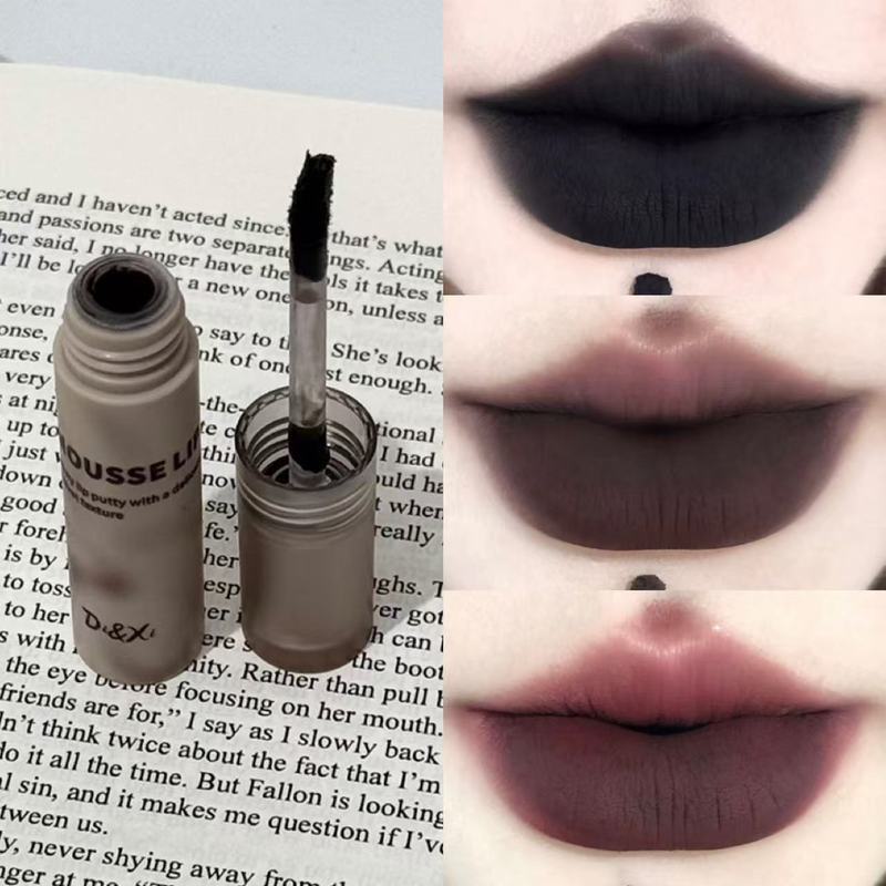 Asian Gothic Queen Style Lipstick~Bad Girl Assembled Lip Mud Black Purple Punk White Red Non-Stick C