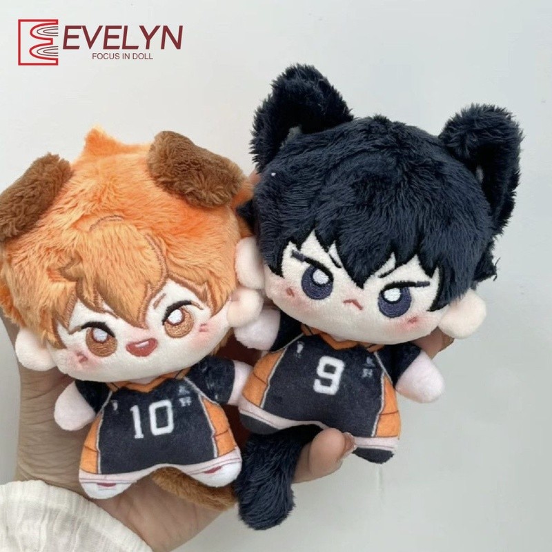 อะนิเมะเอเวลิน 10ซม. ไฮคิว!! ของเล่นตุ๊กตา Hinata Shoyo Tobio Kageyama Tsukishima Kei จี้พวงกุญแจน่ารักสําหรับของขวัญ