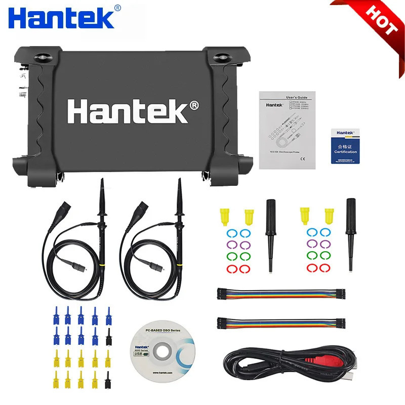 Hantek 6022BE 6022BL Auto Oscilloscope แล็ปท็อป PC USB แบบพกพาсилограф 2 Digital Storage 48MSa / S L