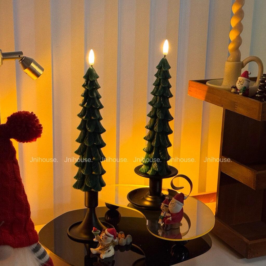 [พร้อมส่ง] Jnihouse : ไฟเทียนแท่งเขียว (LED Christmas Tree Candle) - รูปที่ 5