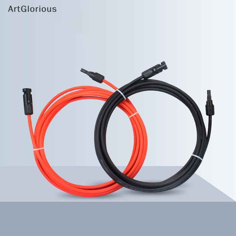 Art 14AWG แผงโซลาร์เซลล์สายไฟ 1000/1500V PV Connector สายพลังงานแสงอาทิตย์ลวดโซลาร์เซลล์พร้อมสายต่อชายและหญิง N