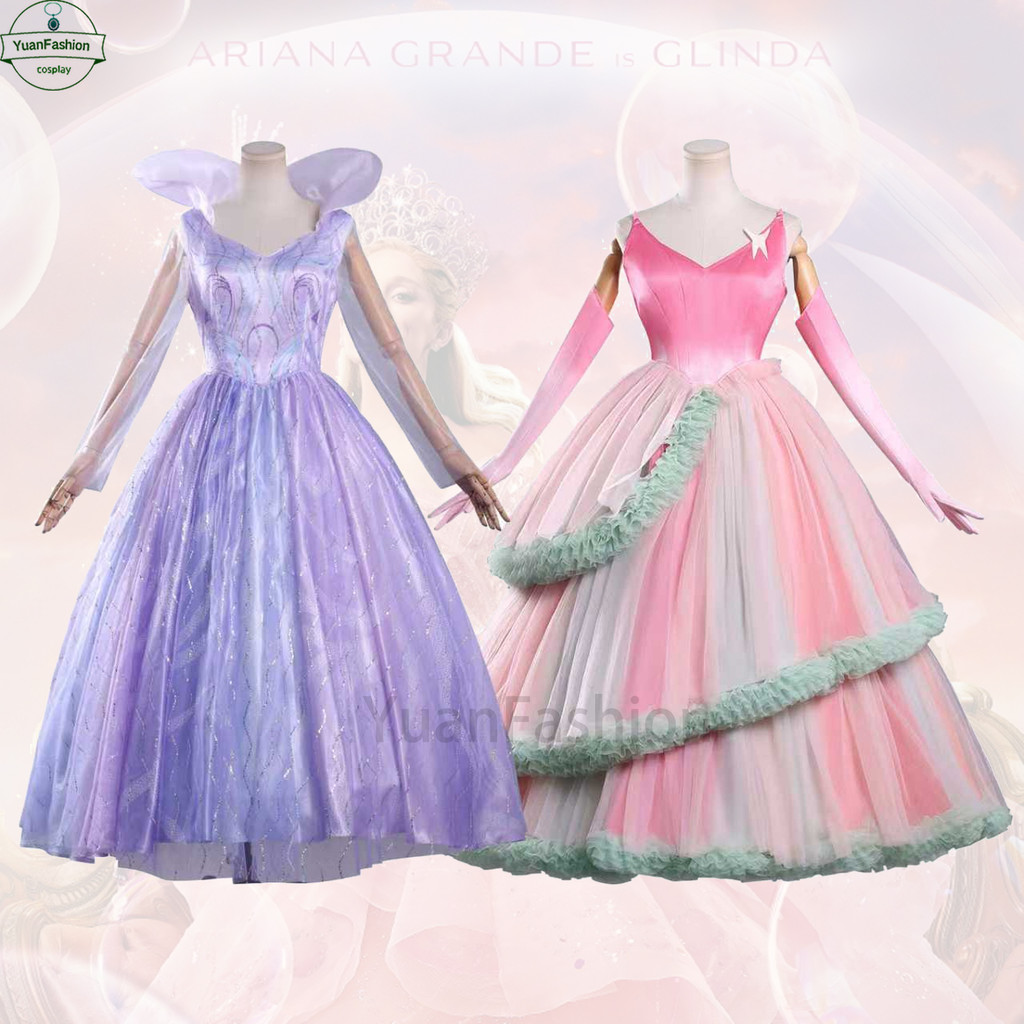 [คลังสินค้าพร้อม]Wicked For Good Cosplay Gulinda Colourful Outfit & Pastel Dress คอสเพลย์อนิเมะเครื่