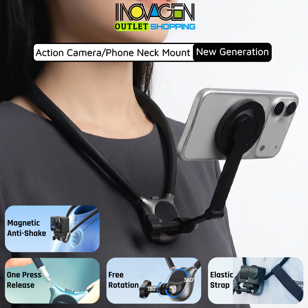 INOVAGEN Magnetic Neck Mount สําหรับสมาร์ทโฟน GoPro DJI Insta360