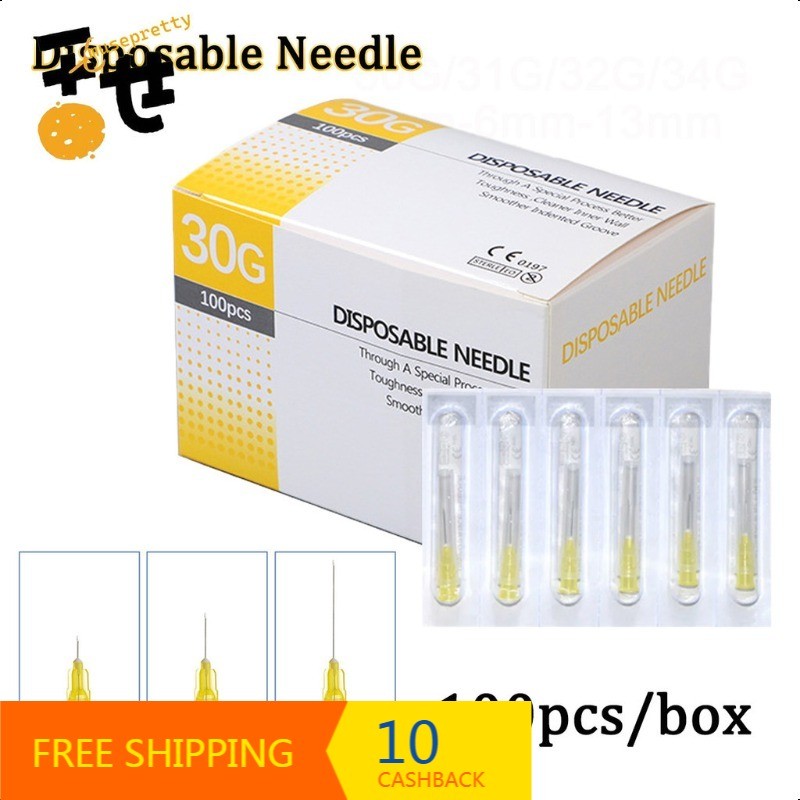 100pcs/box 30G Disposable Painless Small Needle 4mm/6mm/13mm Ultrafine Tattoo Needle Beauty Injectio